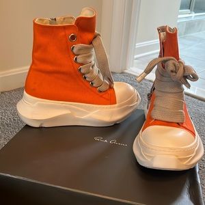 Rick Owens Orange chunky sole shoes!